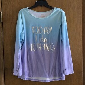 Justice Blue and Purple Gradient Pajama Top